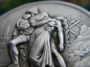 Épargne du Sauveteur Français (vers 1902, détail), médaille.