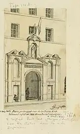 Portail principal de l'hospice donnant sur la rue de la Chaise.