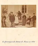 Les domestiques du château de Monsec en 1883.