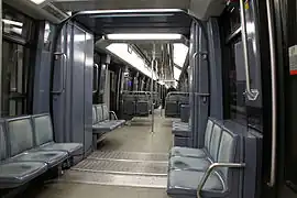 Intérieur d'une rame MP 89 CC (novembre 2010).