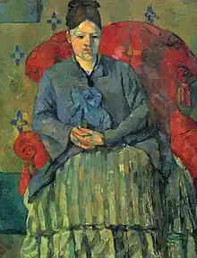 Madame Cézanne dans un fauteuil rouge, 1877. Musée des beaux-arts, Boston
