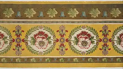 Brocart de soierie lyonnaise du XIXe&nbsp;siècle.