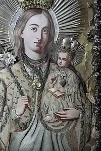 Peinture du XIXe&nbsp;siècle avec applications.