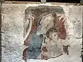 Fresque d'une  Vierge à l'Enfant
