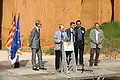 Le Maire de Gargas, le Sous-préfet et des personnalités du Luberon, lors de l'inauguration des Mines de Bruoux en avril 2009.