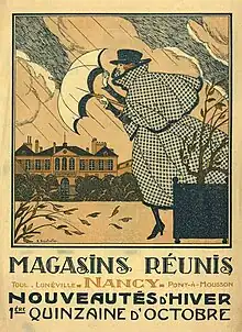 Publicité pour les Nouveautés d'hiver, Magasins Réunis