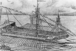 Représentation d'une galère maltaise