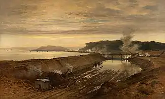 Manchester Ship Canal The Making of Eastham Dock, 1891, Gallery Oldham (en)
