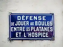 Avertissement aux boulistes à Mane.