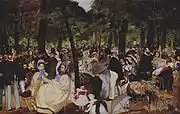 La Musique aux Tuileries d'Édouard Manet où Albert de Balleroy est représenté assis