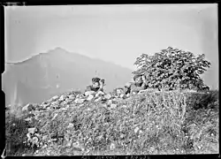 Officiers du 159e&nbsp;RIA en observation au col d'Aussois le 1er septembre 1930.