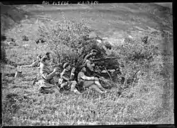 Mitrailleurs du 159e&nbsp;RIA en position lors des manœuvres en Maurienne, le 3 septembre 1930.