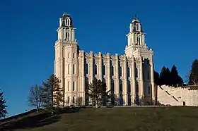 Le temple mormon de Manti.