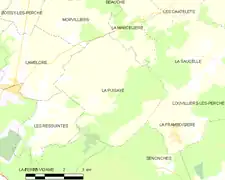 Carte de la commune de La Puisaye.