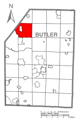 Localisation de Slippery Rock Township