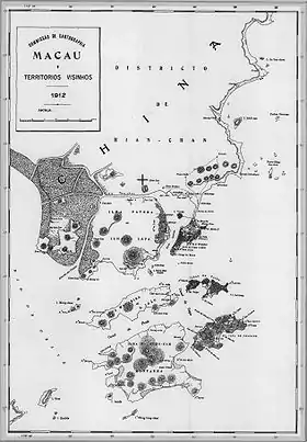 Carte des îles en 1912.
