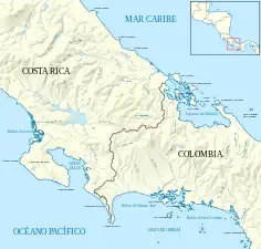 Frontière selon le traité Montúfar-Correoso&nbsp;(es) en 1873