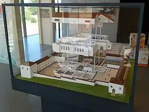 Maquette des thermes de Chassenon, Charente.