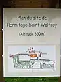 Ermitage Saint-Walfroy : plan.