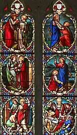 Verrière de la vie de Saint-Pierre (1863) par Joseph Villet