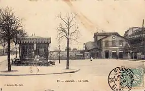 L'ancienne gare d'Auteuil-Boulogne vers 1903.
