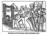 Décapitation de saint Pancrace imaginée au début du XVIe&nbsp;siècle.