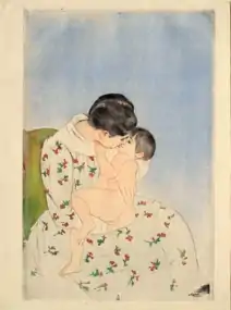 Après le bain, Clark Art Institute, pointe sèche et aquatinte, 30&nbsp;×&nbsp;22,9&nbsp;cm, 1891.