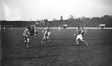 Action de jeu d'un match de football