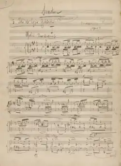 Page de partition manuscrite