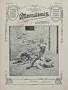 Un lion « marabout » photographié à Bordj Bou Arreridj en Algérie en 1910.