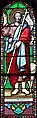 Église Saint-Jean-Baptiste de Mazeyrolles : vitrail de saint Jean-Baptiste du peintre-verrier Jean Besseyrias (1846-1942).