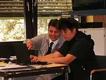 Rena Tangens avec l'artiste allemand padeluun, en 2007