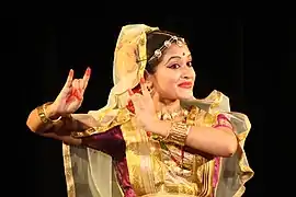 Danseuse de Sattriya, une danse classique d'Assam.