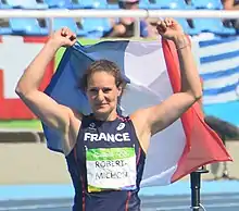Mélina Robert-Michon aux Jeux olympiques de Rio de 2016.