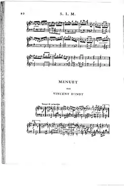 page de la partition