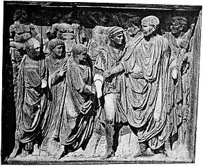 Au milieu, à droite. Réglementation du commerce dans un port non identifié.