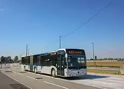 Mercedes-Benz Citaro C2G no&nbsp;613 de Transdev Les Cars d'Orsay, sur le TCSP Massy-Saclay.