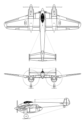 vue en plan de l’avion