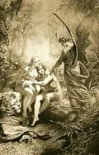 Adam et Eve, Mihály Zichy, XIXe siècle