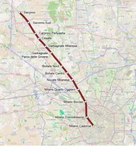 Voir la carte de la ligne.