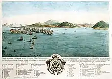 Plan de la bataille de Tchesmé (1770).