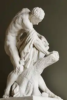 Milon de Crotone (1768), marbre, Paris, musée du Louvre.