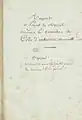 Minute du rapport fait à Napoléon Ier sur la promulgation et la publication du nouveau code pénal, faisant office de travaux préparatoires au code, 24 février 1810. Archives nationales de France.