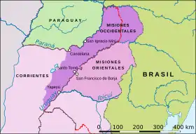 Missions, vers 1800