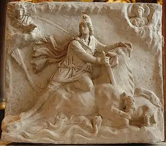 Bas-relief en marbre, IIe – IIIe siècle, musée du Louvre.