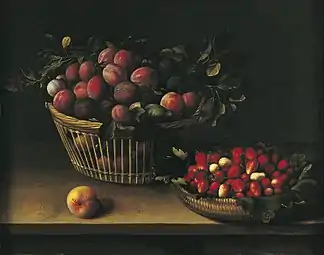 Corbeille de prunes et panier de fraises (1632),musée des Augustins de Toulouse.