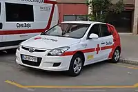 Véhicule de la Croix-Rouge espagnole à Mollet del Vallès