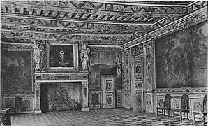 La salle des gardes du château.