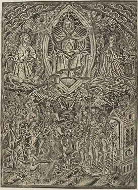 8. Monogrammiste D, Le Jugement dernier, gravure en criblé, Bibliothèque nationale France.