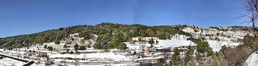 Restanques des "Ferrages" en hiver